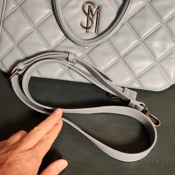 Steve Madden Quilted Light Blue Shoulder Bag, Like New! - Picture 12 of 12